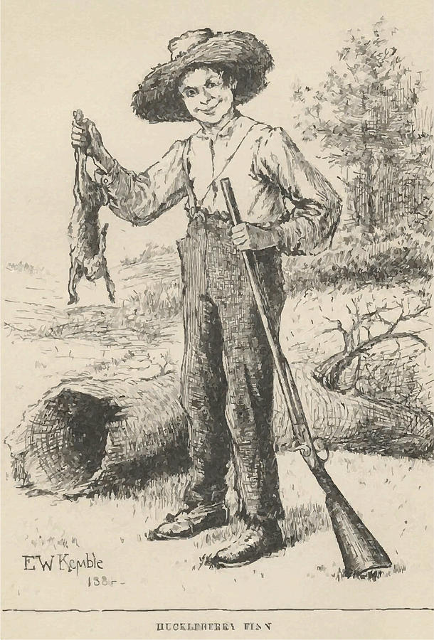 Huckleberry Finn Illustration Drawing by Pixels