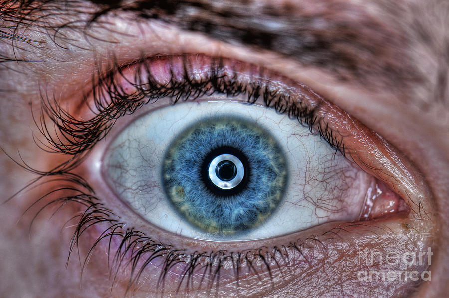 Iris Photograph - Human Eye #1 by Guy Viner