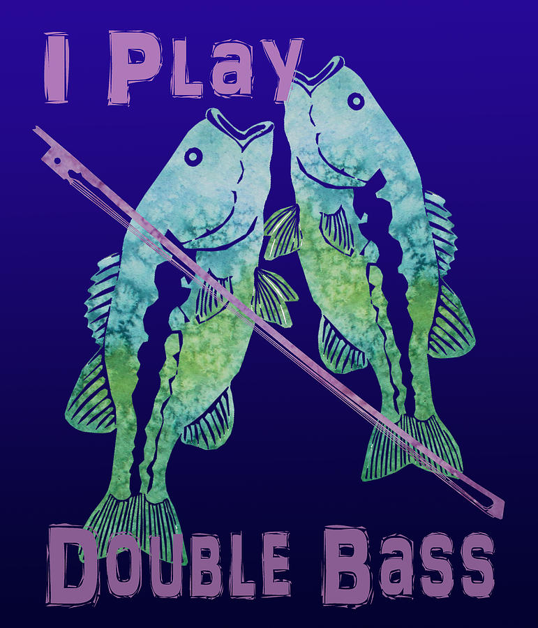 Bass Digital Art - I Play Double Bass #1 by Jenny Armitage