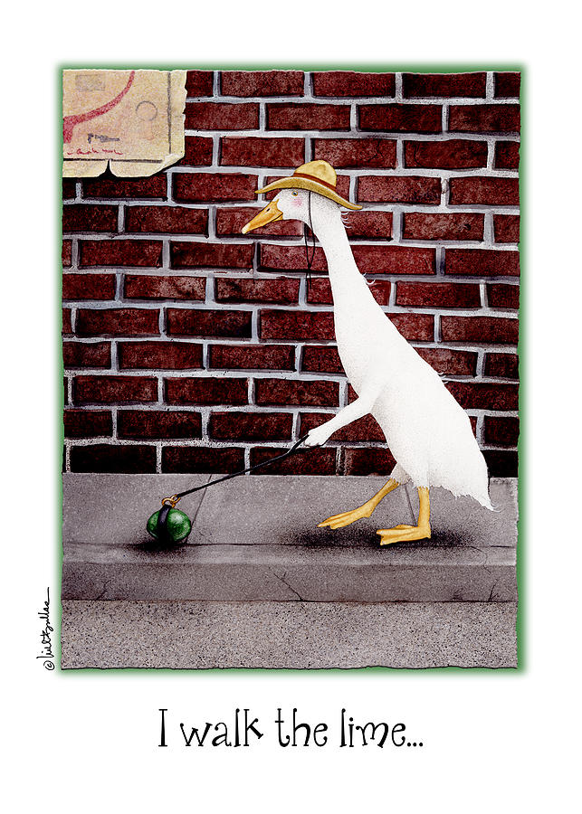 Lime Painting - I walk the lime... #1 by Will Bullas