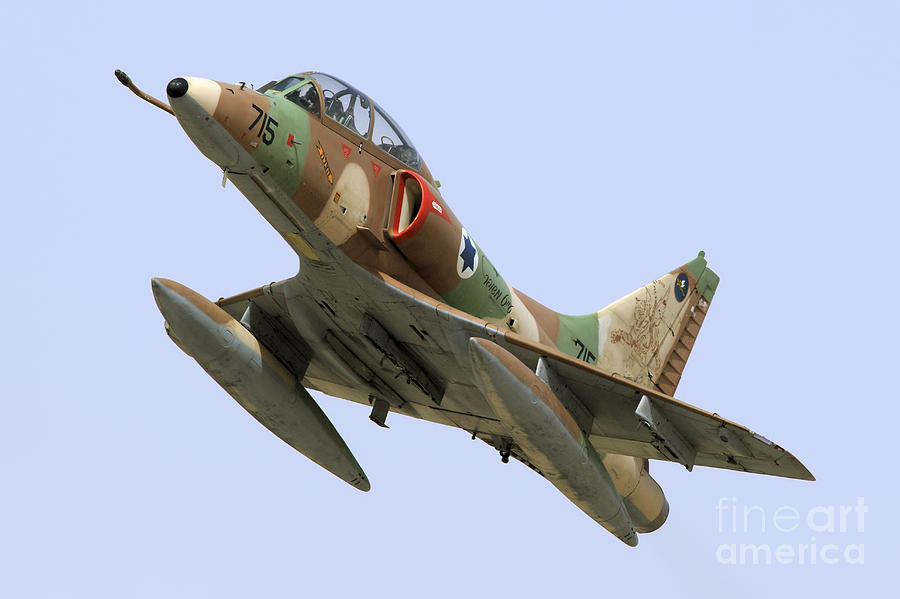 Airplane Photograph - IAF A-4 Skyhawk  #1 by Nir Ben-Yosef