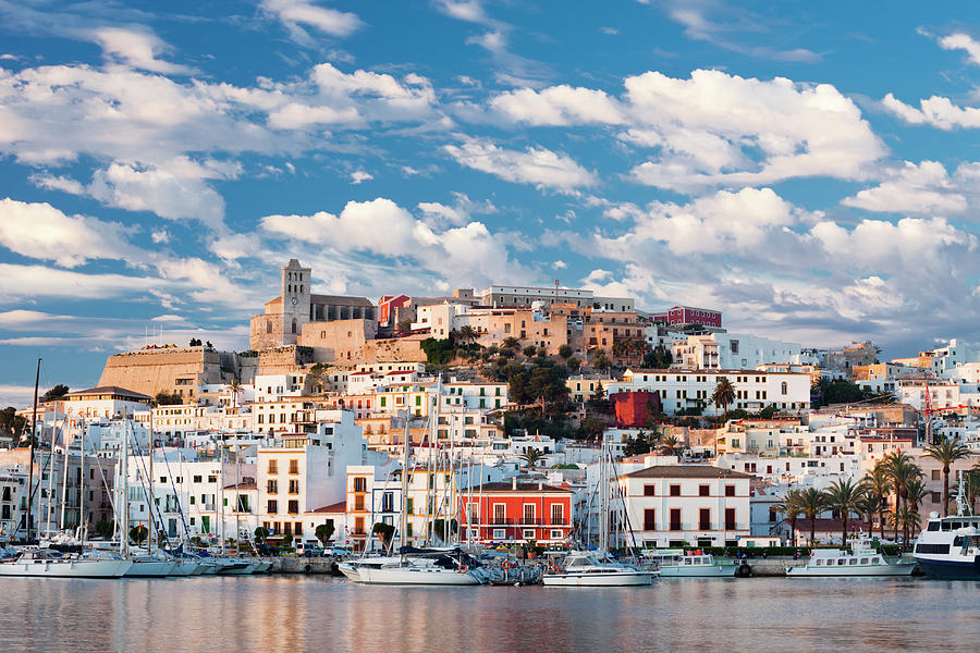 Ibiza Town At Sunrise #1 Photograph by Jorg Greuel