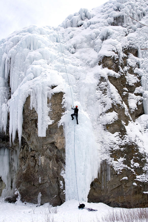 Ice Climbing #1 Photograph by Greg Ochocki