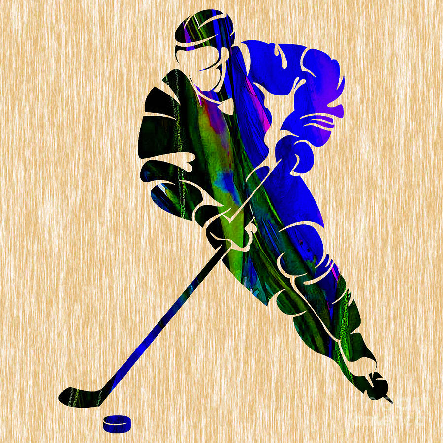 Ice Hockey #1 Mixed Media by Marvin Blaine