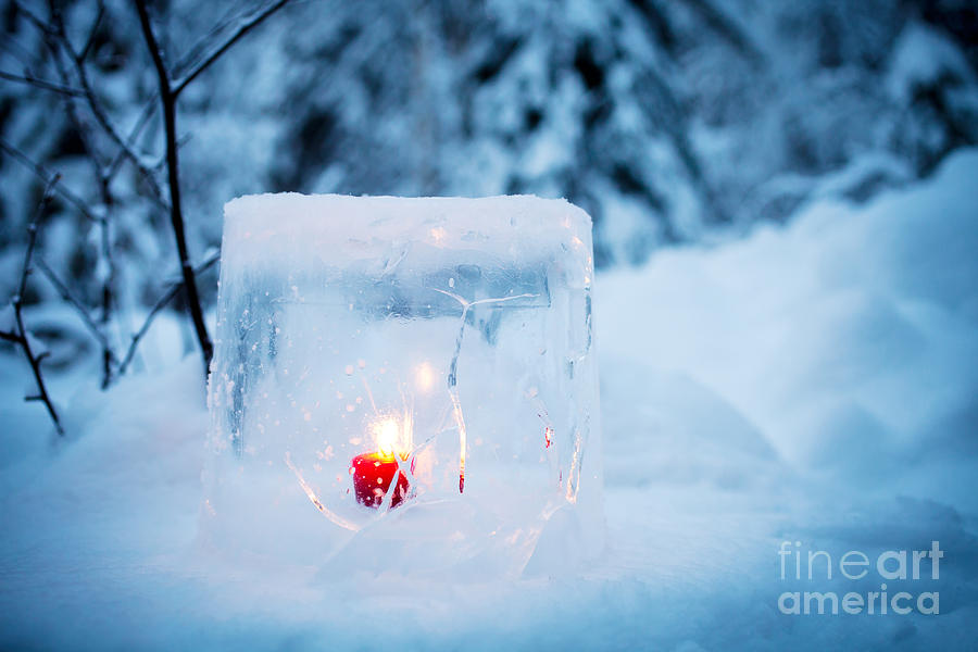Ice lantern #1 Photograph by Kati Finell