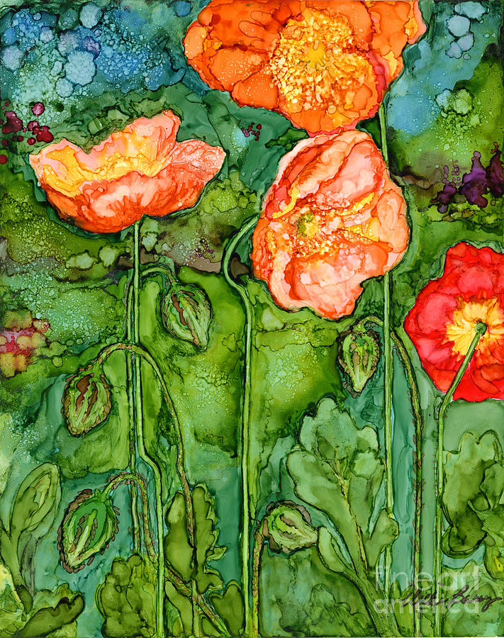 Ice Poppies I Painting by Vicki Baun Barry