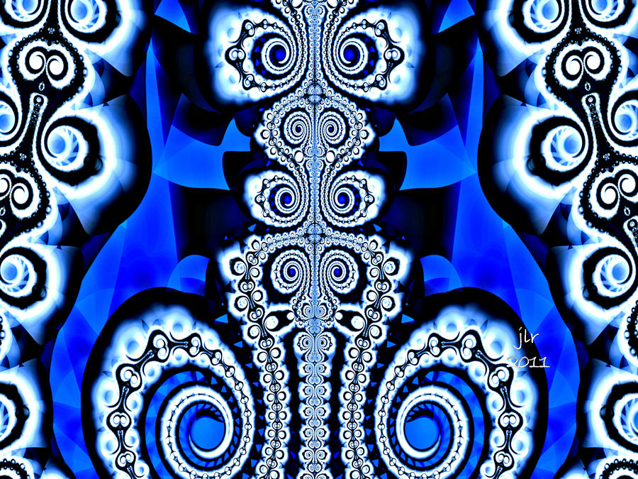 Abstract Digital Art - Ice Queen #1 by Janet Russell