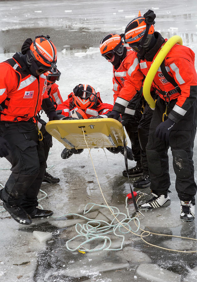 Ice Rescue Demonstration #1 Photograph by Jim West/science Photo Library