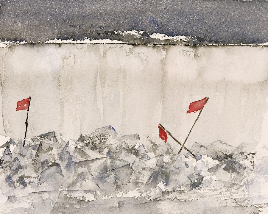 Ice Road Antarctica #1 Painting by Carolyn Doe
