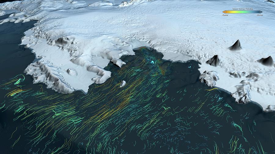 Ice Shelf Ocean Currents #1 Photograph by Nasa/goddard Space Flight Center Scientific Visualization Studio