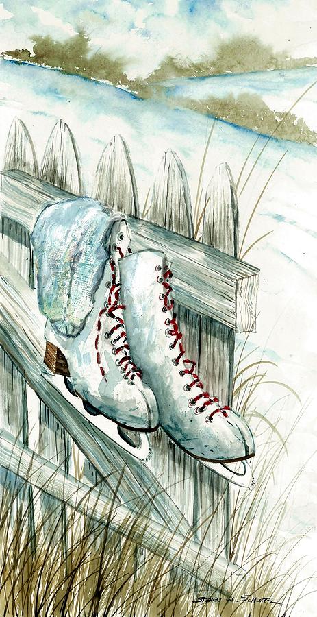 painting ice skates