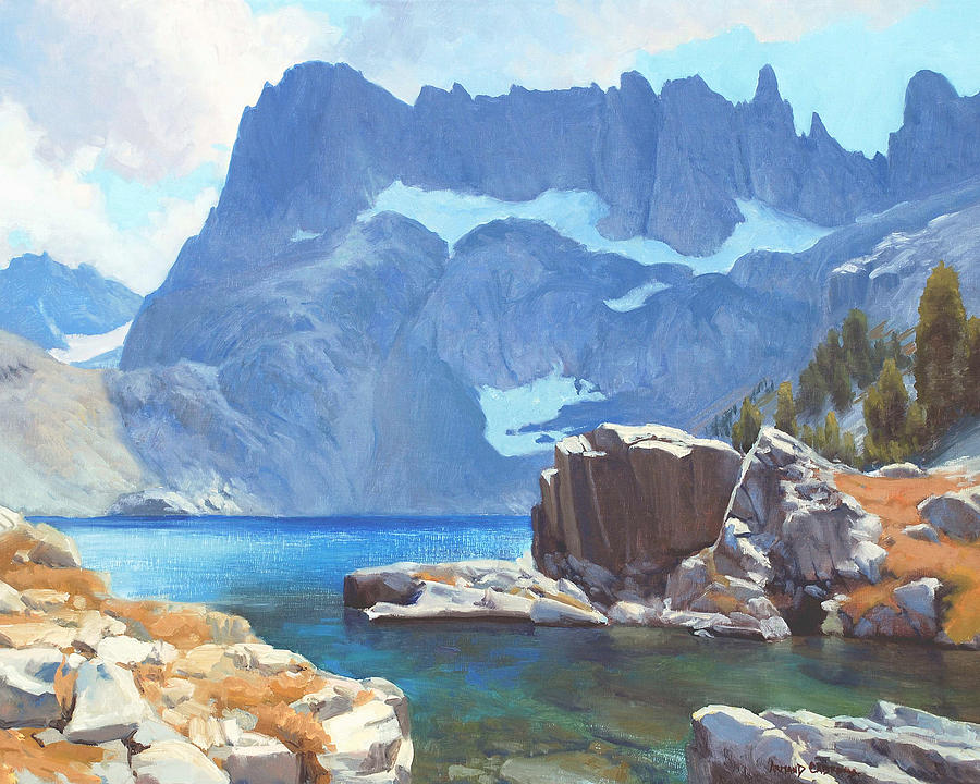 Glacier National Park Painting - Iceberg Lake #1 by Armand Cabrera