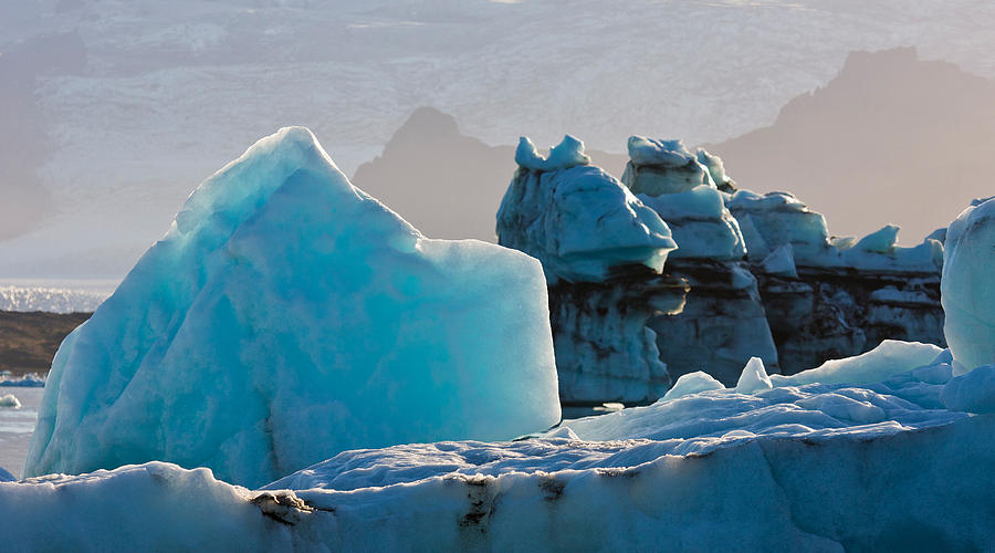 Nature Photograph - Icebergs At The Jokulsarlon Glacial #1 by Panoramic Images