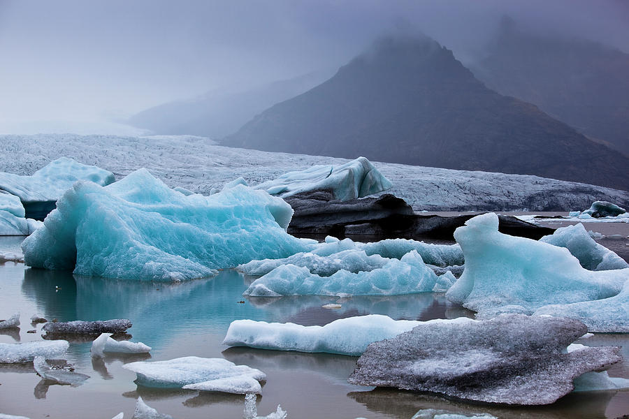 Icebergs Carved From Fjallsjokull #1 Photograph by Richard Ianson