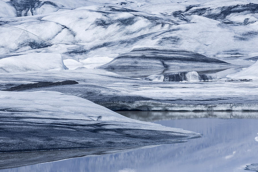 Color Image Photograph - Icebergs, Hoffellsjokull Glacier #1 by Panoramic Images