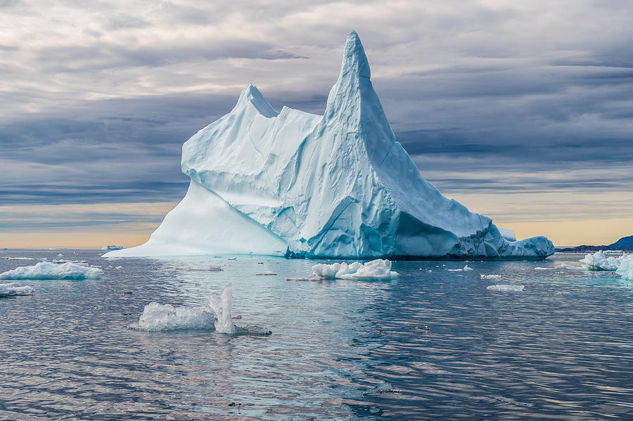 Icebergs Tasiilaq 2 Painting by Judith Barath