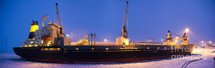 Winter Photograph - Icebreaker ship in the arctict  #1 by Lilach Weiss 