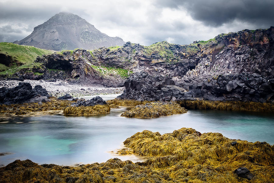 Iceland rocky coast landscape #1 Photograph by Dirk Ercken