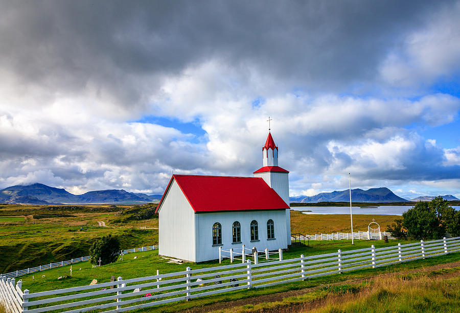 Architecture Photograph - Icelandic church #1 by Alexey Stiop
