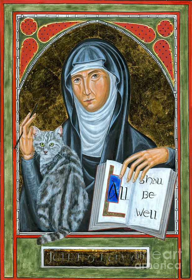 Icon Of Julian Of Norwich Painting by Juliet Venter