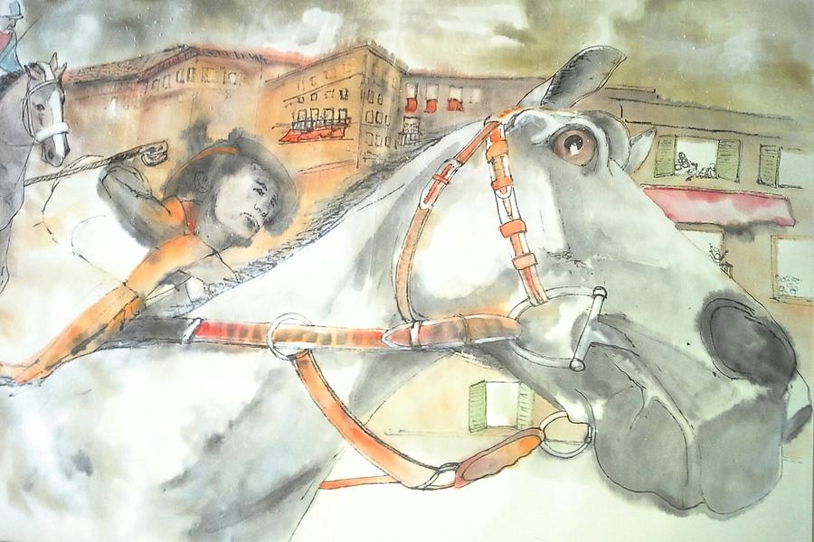 il Palio album #1 Painting by Debbi Saccomanno Chan