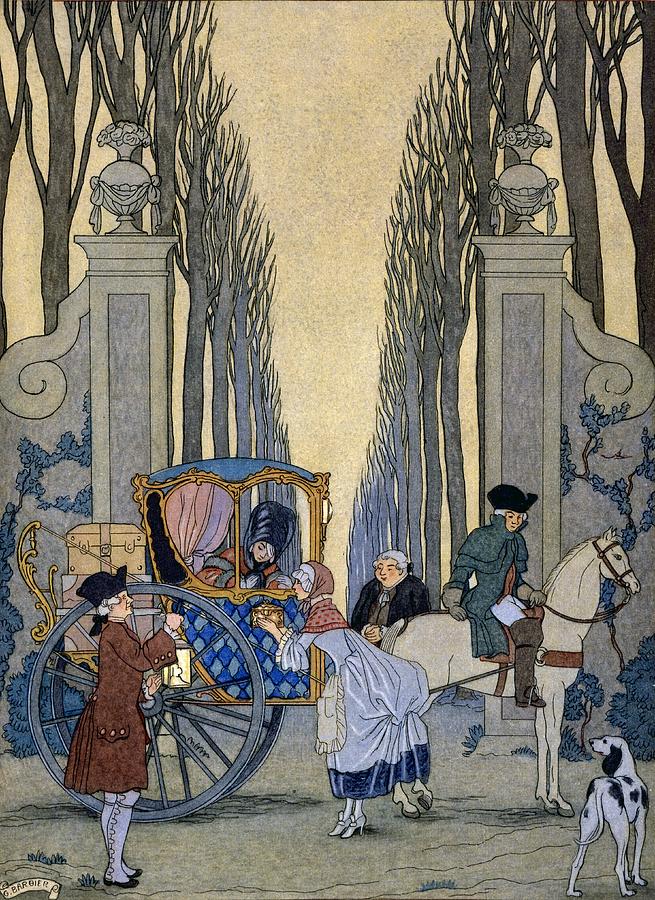 Tree Painting - Illustration from Les Liaisons Dangereuses  by Georges Barbier