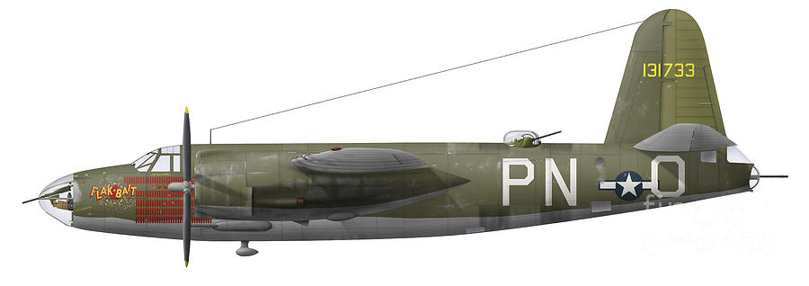 Transportation Digital Art - Illustration Of A-b-26 Marauder #1 by Inkworm