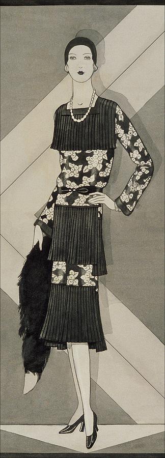Illustration Of A Woman Wearing A Dress #1 Digital Art by Douglas Pollard