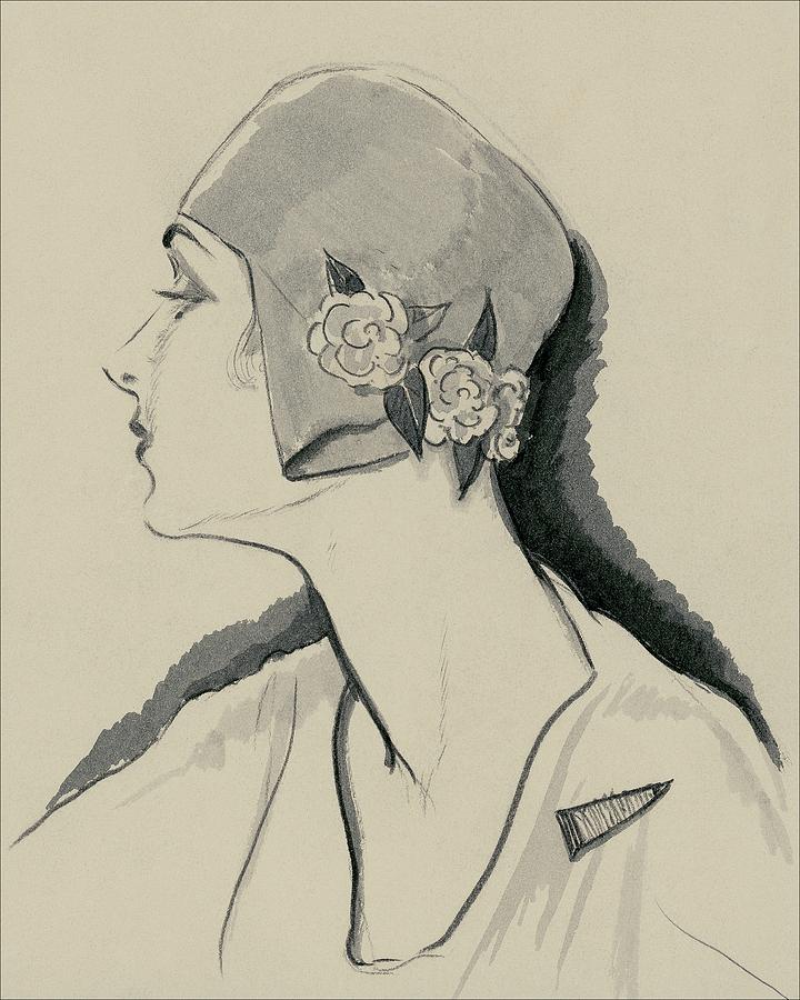 Illustration Of A Woman Wearing A Hat Digital Art by Porter Woodruff