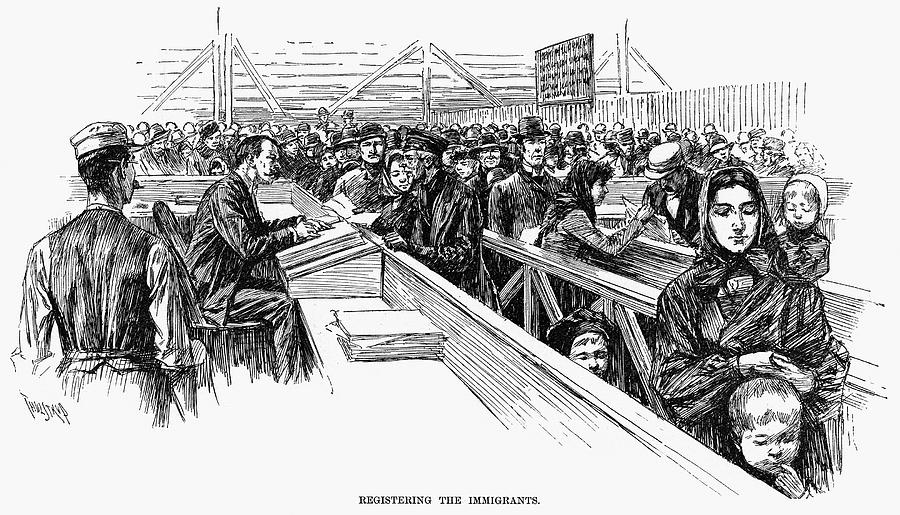 Immigrants, 1891 Drawing by Granger Fine Art America