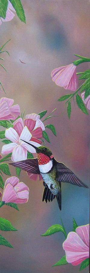 Hummingbird Painting - In Flight #1 by Don Griffiths