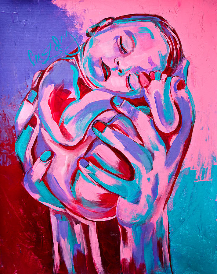 In my Hands #2 Painting by Luzdy Rivera
