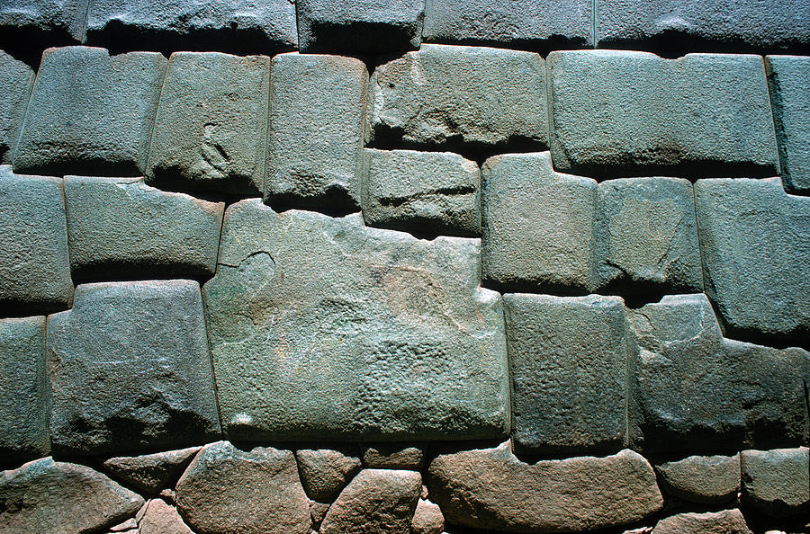Inca Stone Wall #1 Photograph by George Holton