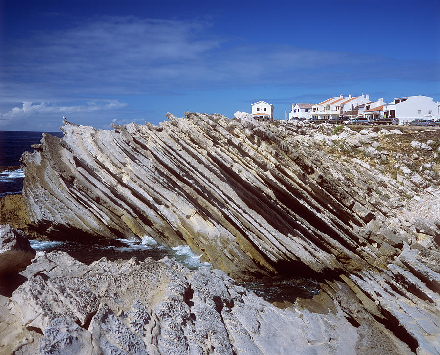 Inclined Rock Strata At The Coast Photograph By Sinclair Stammers 