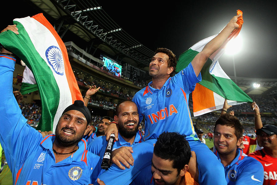 India v Sri Lanka - 2011 ICC World Cup Final Photograph by Hamish Blair