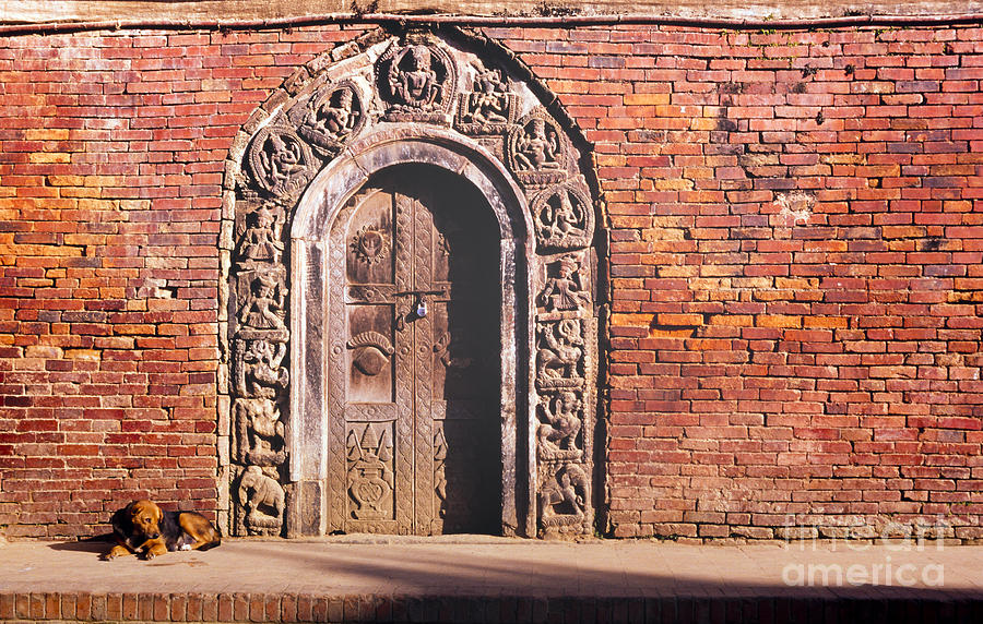 Vintage Photograph - Indian Doorway #1 by THP Creative