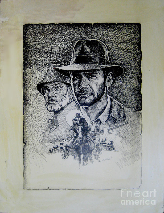 Indiana Jones Drawing - Indiana Jones #1 by Sam Shacked
