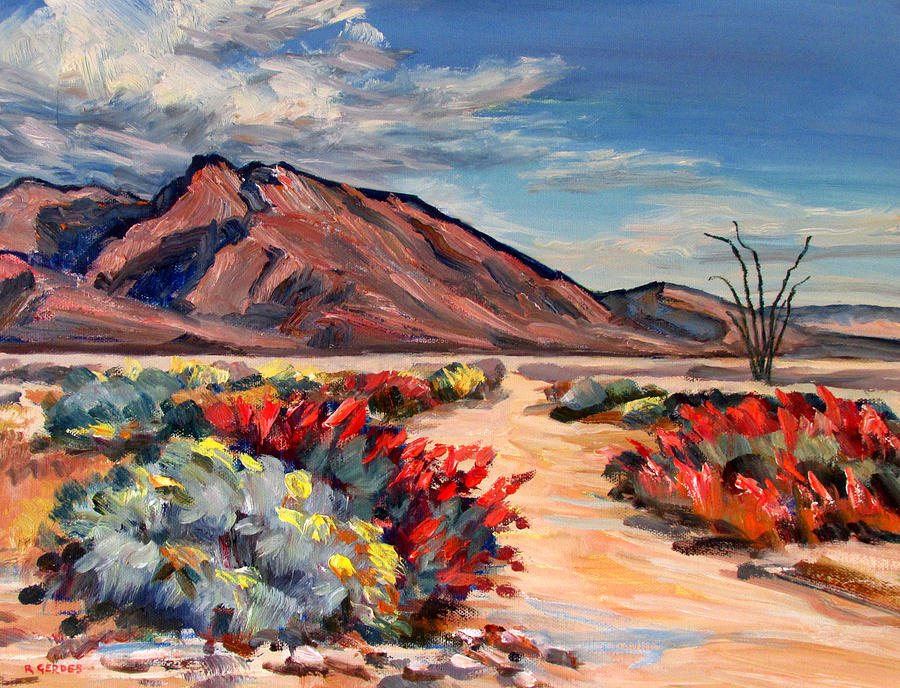 Impressionism Painting - Indianhead Mountain Anza Borrego by Robert Gerdes