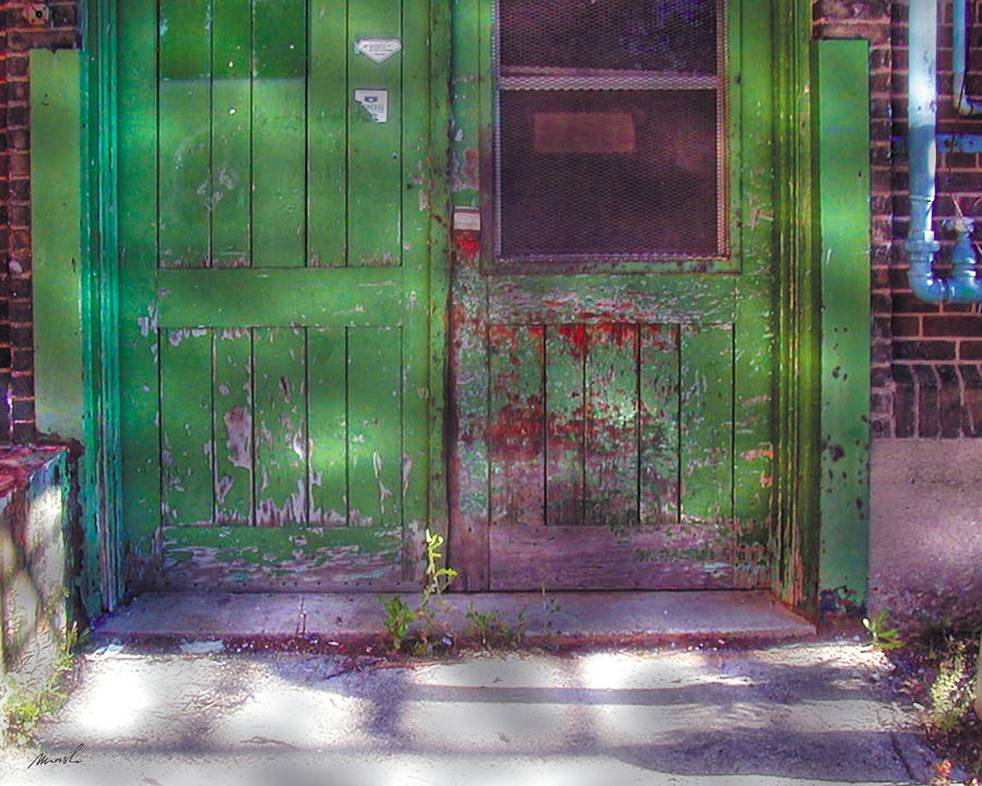 Industrial Green Door #1 Photograph by The Art of Marsha Charlebois