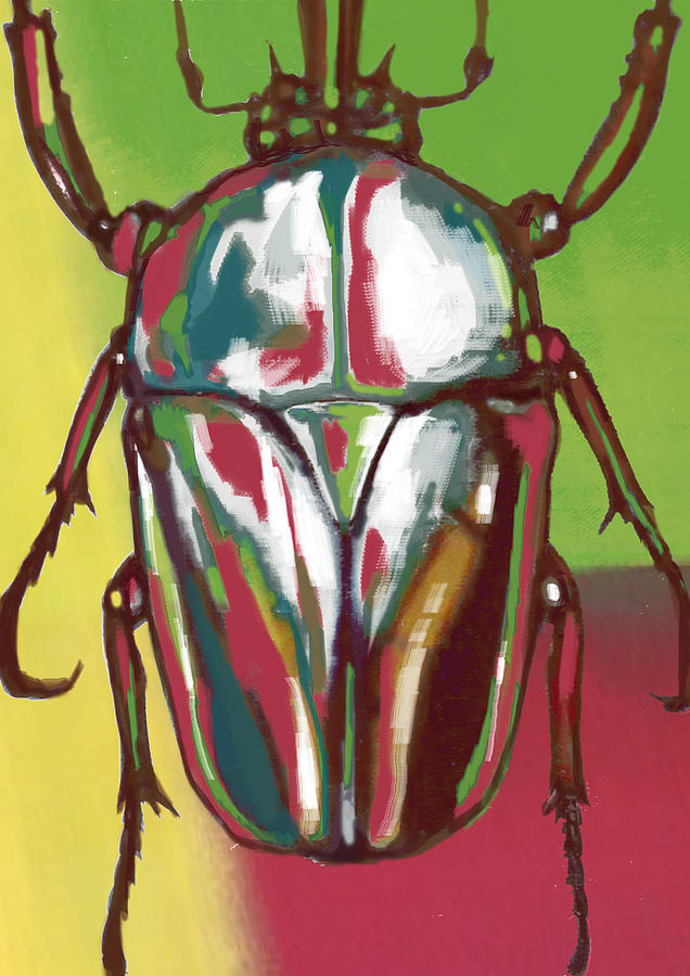Abstract Drawing - Insect Stylised Pop Art Drawing Potrait Poser #1 by Kim Wang