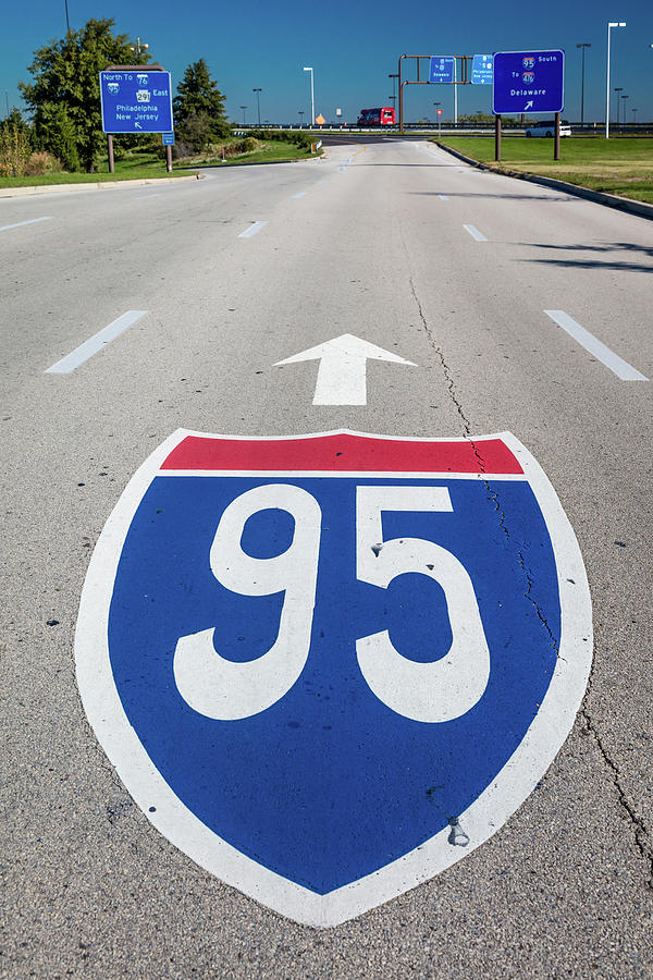 Interstate 95 Road Sign #1 Photograph by Panoramic Images