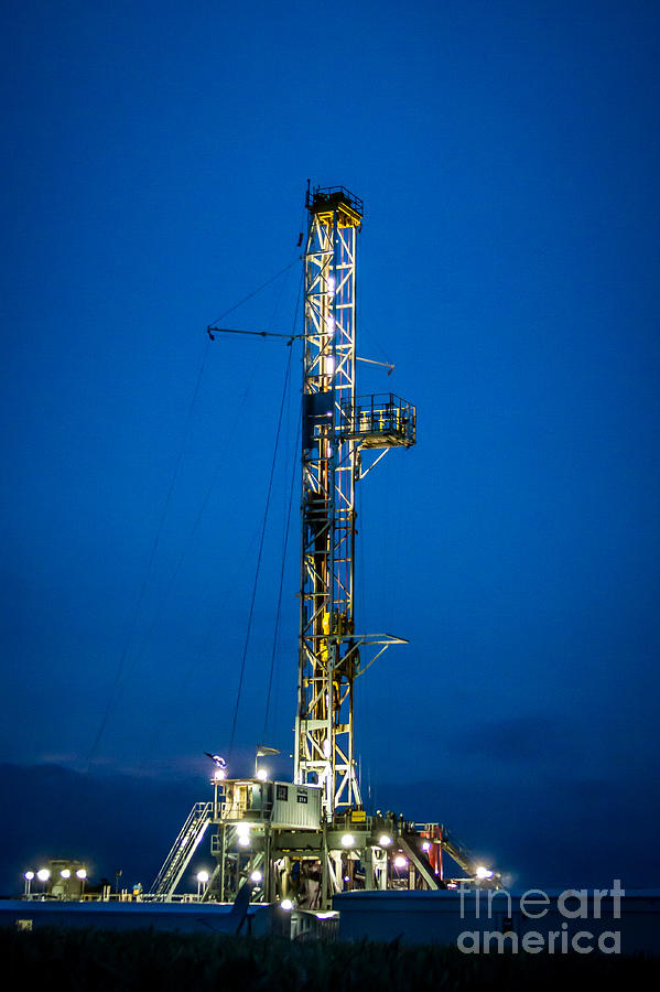 Oil Rigs Photograph - Into the Blue #1 by Jim McCain