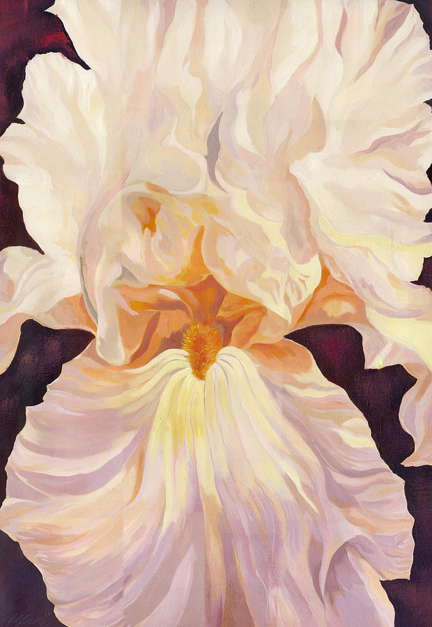 Iris In Pink #1 Painting by Alfred Ng