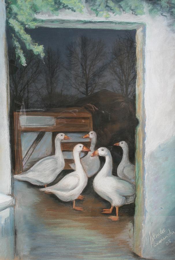 Irish Ducks Pastel #1 Painting by Melinda Saminski