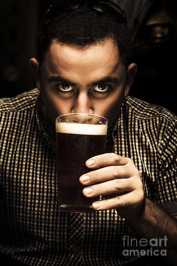 Irish man drinking beer on St Patricks Day #1 Photograph by Jorgo Photography