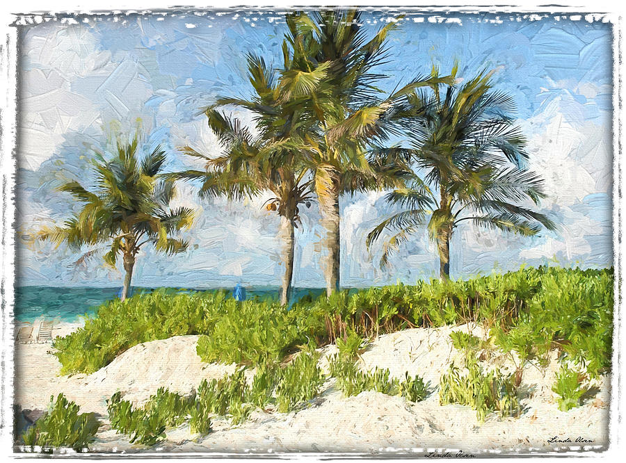 Island Palms #1 Digital Art by Linda Olsen