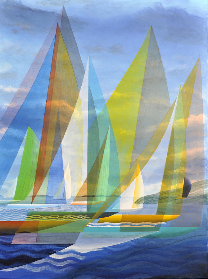 Island Sailing #1 Painting by Douglas Pike