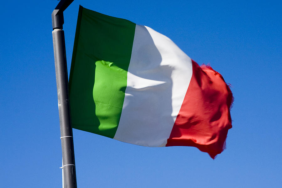 Italian Flag Flying Photograph by Sally Weigand | Pixels