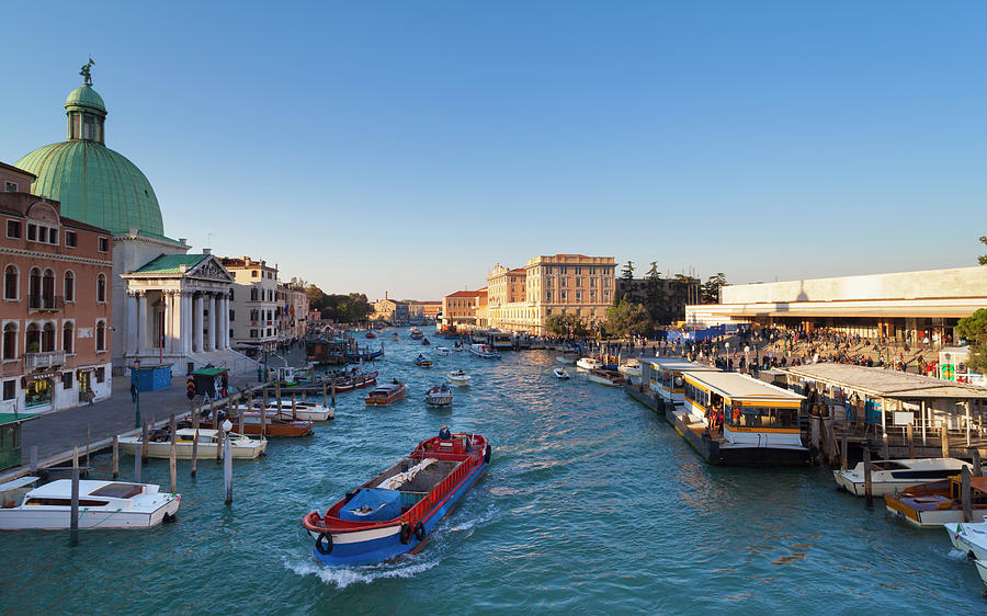 Italy, Venice, Morning Traffic On Canal Photograph by Westend61 Italy, Venice, Morning Traffic On Canal Photograph by Westend61