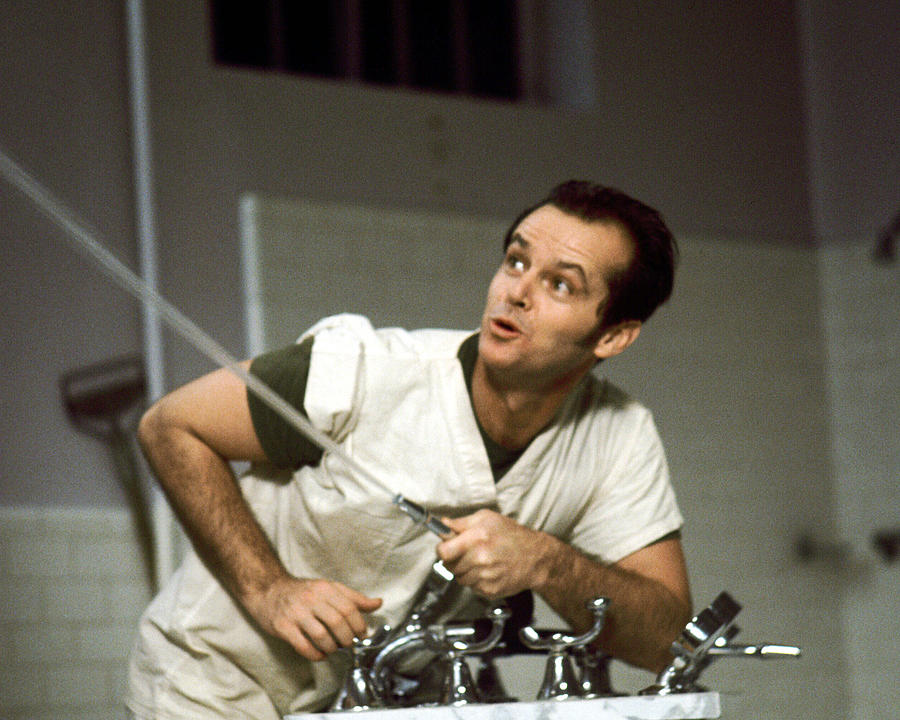 Jack Nicholson in One Flew Over the Cuckoos Nest  #1 Photograph by Silver Screen
